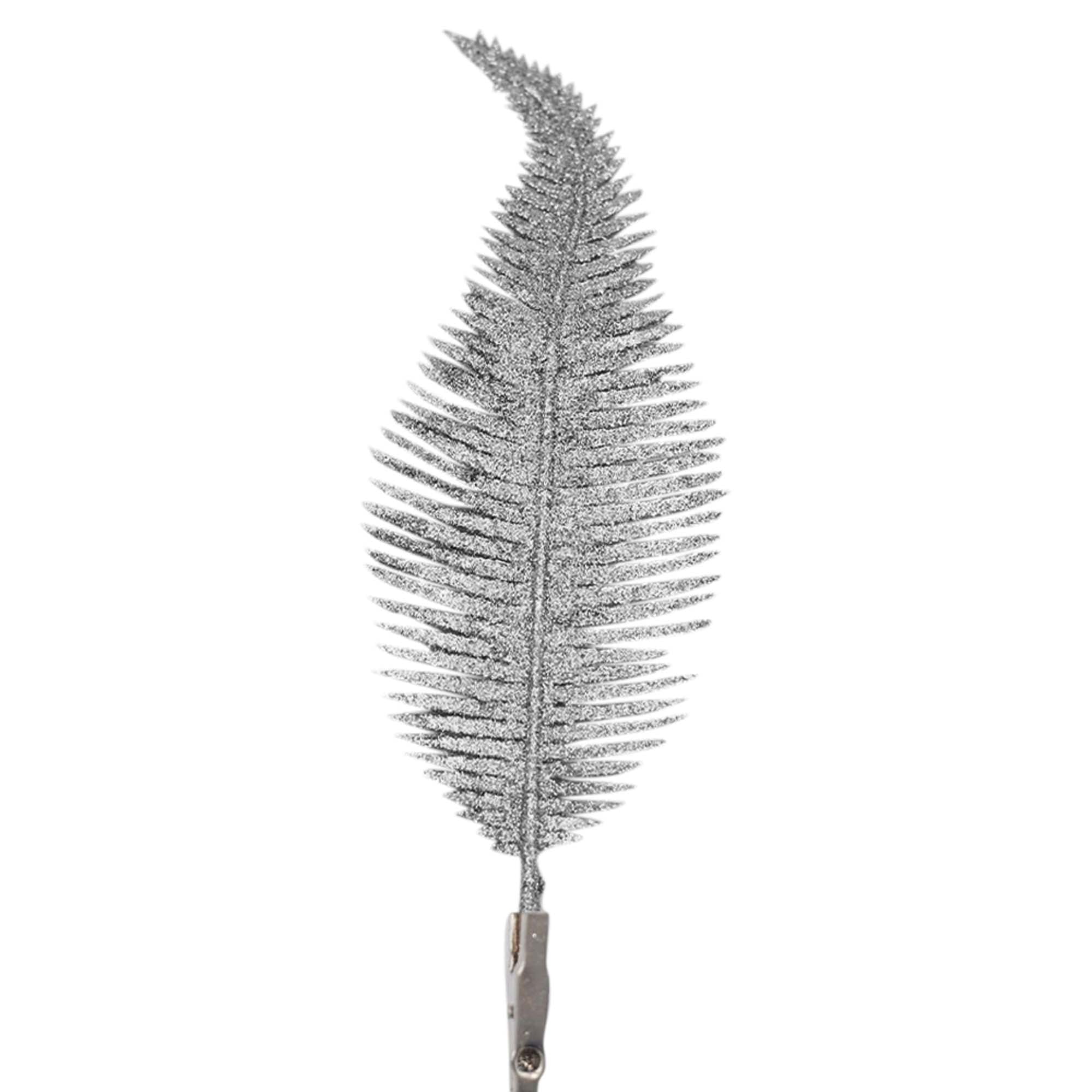 Glitter Feathers Christmas Tree, Artificial Leaves Clip