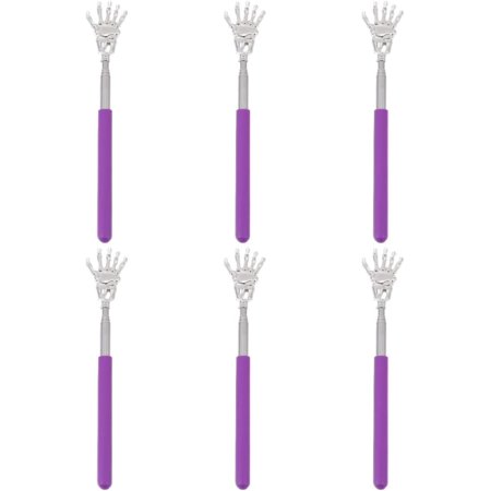 6pcs Claws from Self Relief Retreactable Scratchers Assorted Inches Scratching Home Telescopic Skeleton Skull Manual Rubber Massager Men Scraper Random Retractable Portable Itch