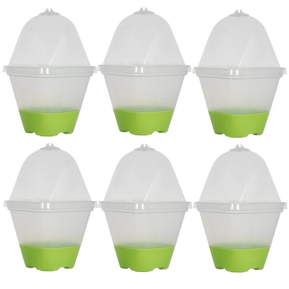 6pcs Clear Nursery Pots Seedling Pots Nursery Pots With Humidity Dome Clear Plastic Nursery Pots With Domes Seedling Pots Seedling Pots Clear Nursery Pots
