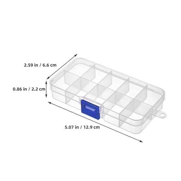 QIFULL Adjustable Divider Storage Box, 6Pcs, Transparent, Compact Design, Home Use