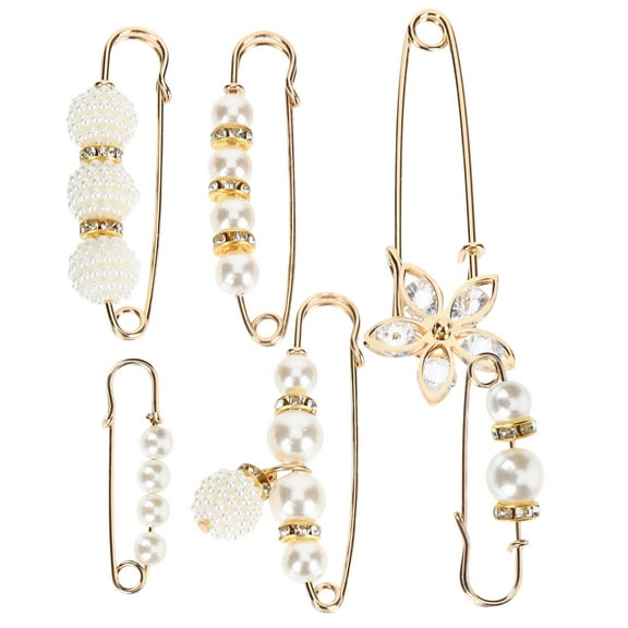 6pcs Clothing Safety Pin Brooch Dress Pant Waist Tight Sweater Shawl Pin