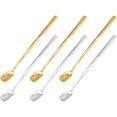 thumbnail image 1 of 6pcs Coffee Stirring Spoons, 6.1in Ice Cream Tasting Spoon, Stainless Steel Iced Tea Spoons, Long Handle Square Head Tiny Spoon for Pudding, Yogurt, Jam, 1 of 7