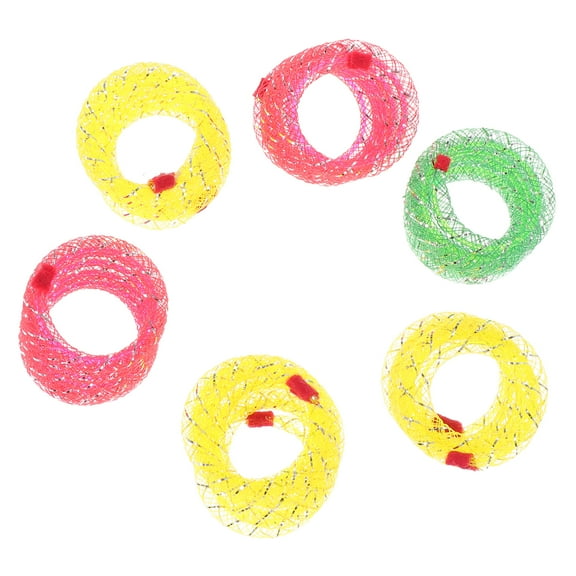 6pcs Colorful Cat Spring Toys Portable Kitten Teaser Toys Coil Spring Plaything