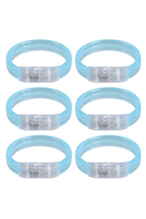 6pcs Colorful LED Bubble Bracelets for Night Event Glowing In The Darks Wristbands Jewelry for Parties and Night Event