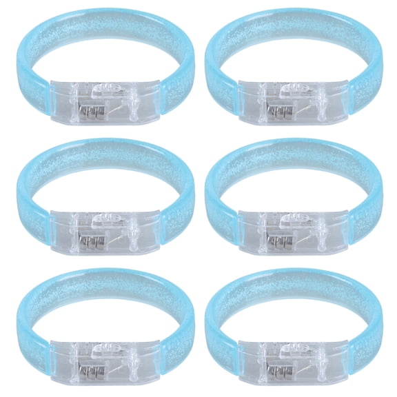 6pcs Colorful LED Bubble Bracelets for Night Event Glowing In The Darks Wristbands Jewelry for Parties and Night Event