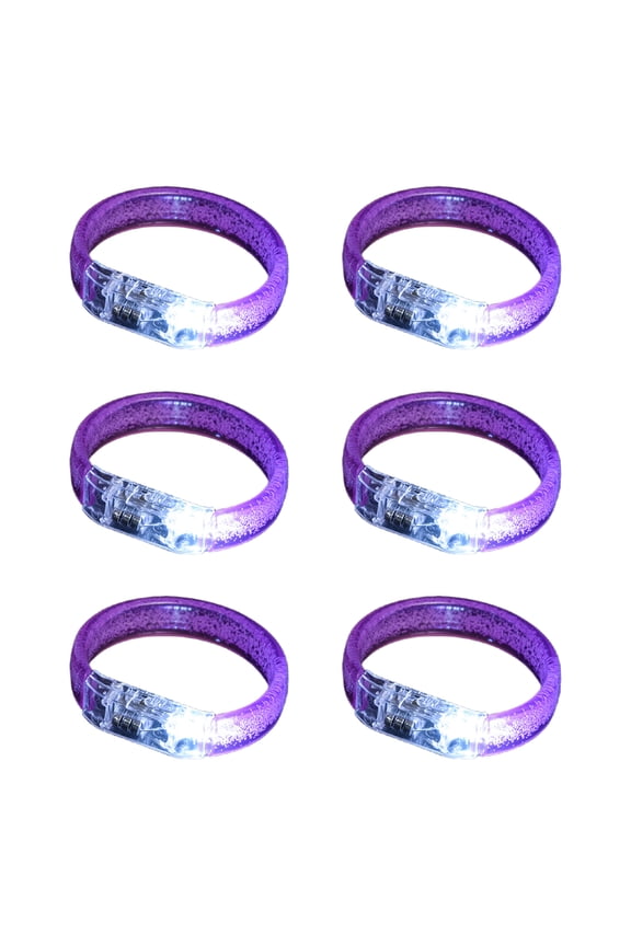 6pcs Colorful LED Bubble Bracelets for Night Event Glowing In The Darks Wristbands Jewelry for Parties and Night Event