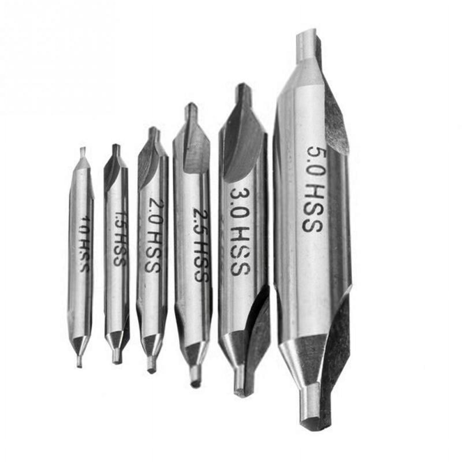 6pcs Combined Positioning Center Drills Tools 60° Countersinks Angle ...