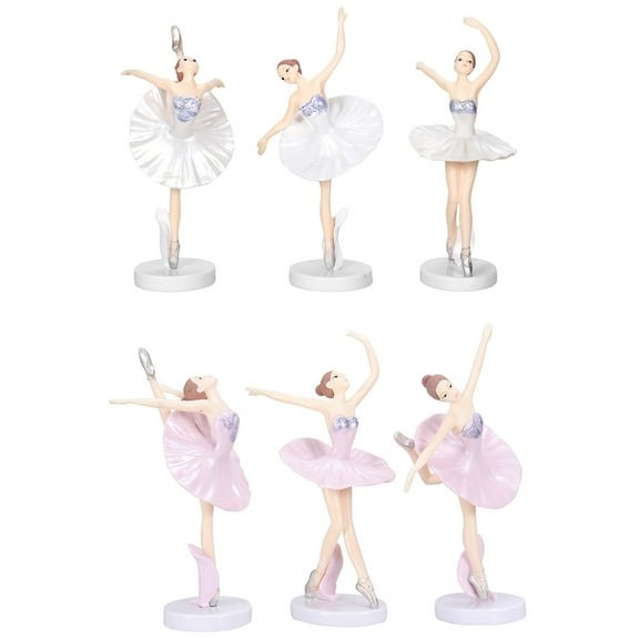 6pcs Creative Ballerina Crafts Decor Delicate Ballet Girl Ornament for Home