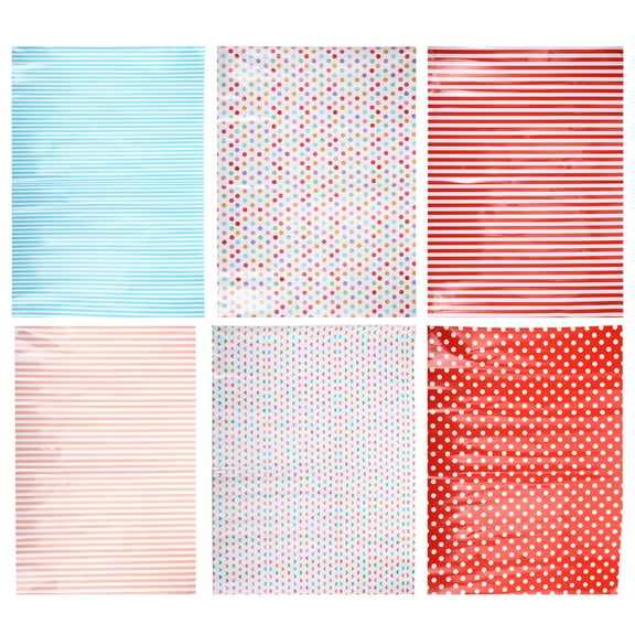 STRANDCHIC 6-Pack Assorted Color Wrapping Paper Sheets for Presents, Books, Crafts and Creative Packaging