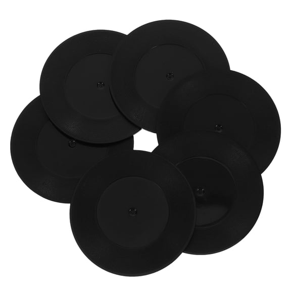6pcs Creative Record Coasters For Drinks Vintage Disc Coasters Drink Cup Mat Coffee Mug Pad Home Tabletop For Music Bars Supplies
