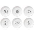 thumbnail image 1 of 6pcs Cute Cat Ceramic Sauce Dish Seasoning Dish Dessert Plate Snack Plate Side Dish, 4 inches, 1 of 6