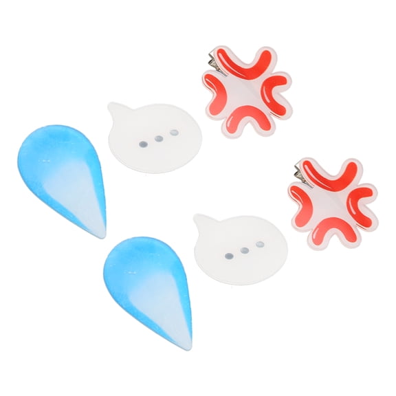 6pcs Cute Hair Clip Funny Shaped Hair Pins Multi Design Decorative Bangs Hair Barrettes Non Slip Creative Side Hair Clips Headwear Accessories Set for Daily Dating Parties 3.5 inches / 9 cm