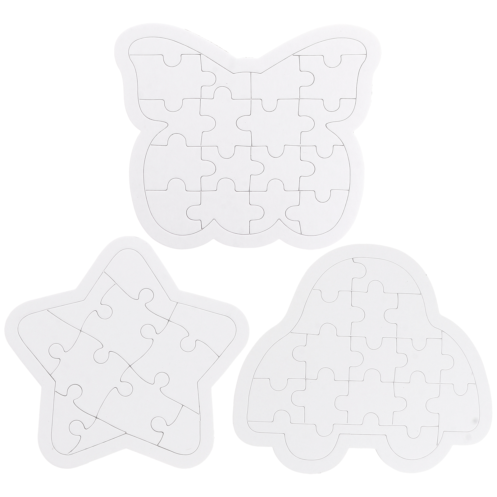 6pcs DIY Blank Drawing Puzzle Sublimation Jigsaw Puzzle Make Your
