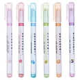 thumbnail image 1 of 6pcs Daily Use Highlighter Pens Colored Marker Pens Students Reading Markers Student Supply, 1 of 4