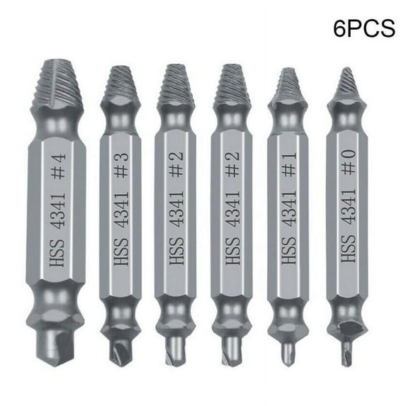 6pcs Damaged Screw Extractor Speed Out Drill Bits Tool Set Broken Bolt Remover NEW