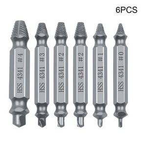 6pcs Damaged Screw Extractor Speed Out Drill Bits Tool Set Broken Bolt Remover