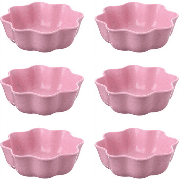 6pcs Dipping Bowls Set Heart Bowl Porcelain Soy Sauce Dish Mini Side Seasoning Dish for Jam, Appetizers, Dessert and Other Party Serving Bowls Set