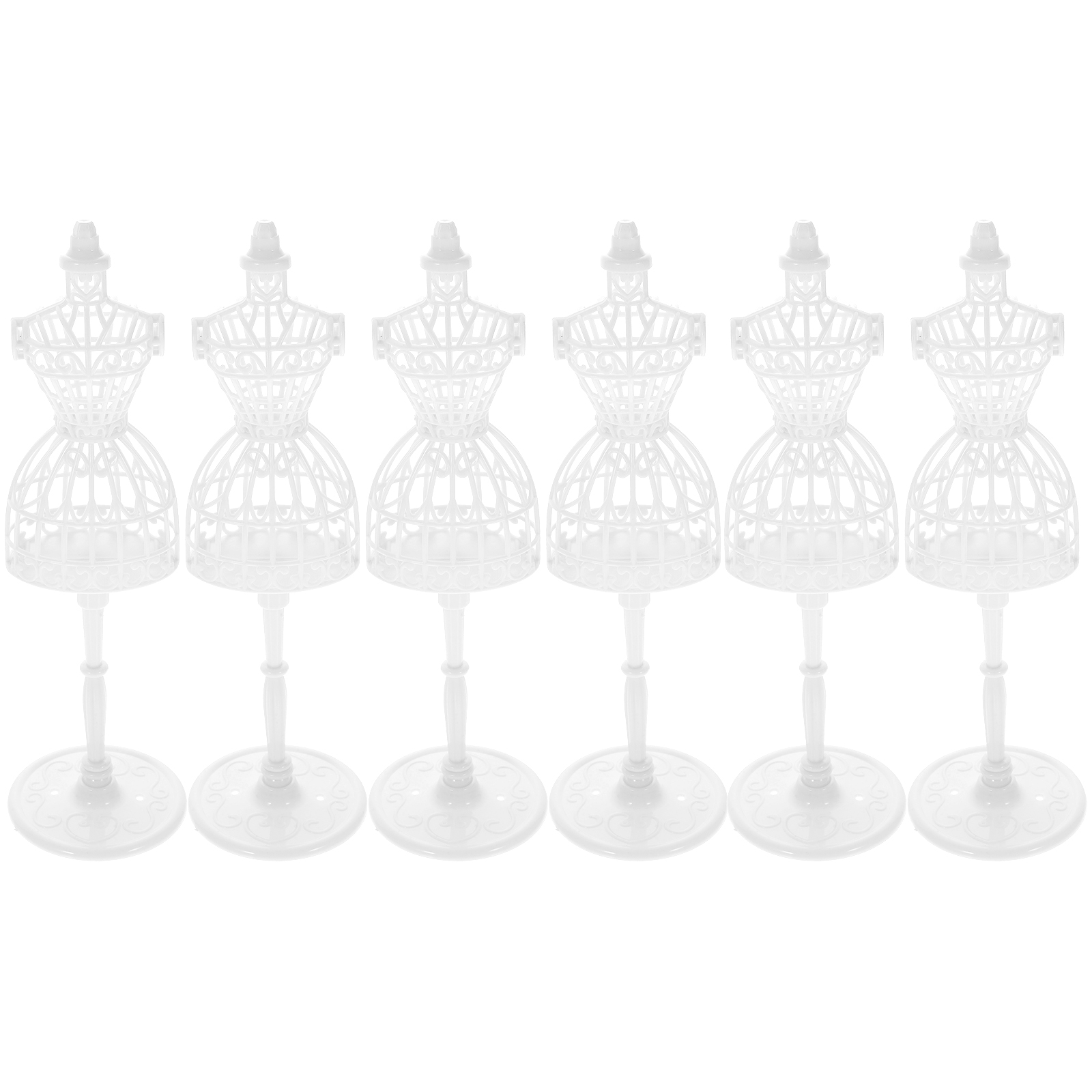 6pcs Doll Dress Stands Doll Dress Support Holders Mannequin Mini Doll