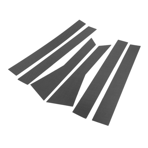 6pcs Door Pillar Window Trim Outer Exterior Garnish Decor for Honda CRV 12-16 Plastic Black Carbon Fiber