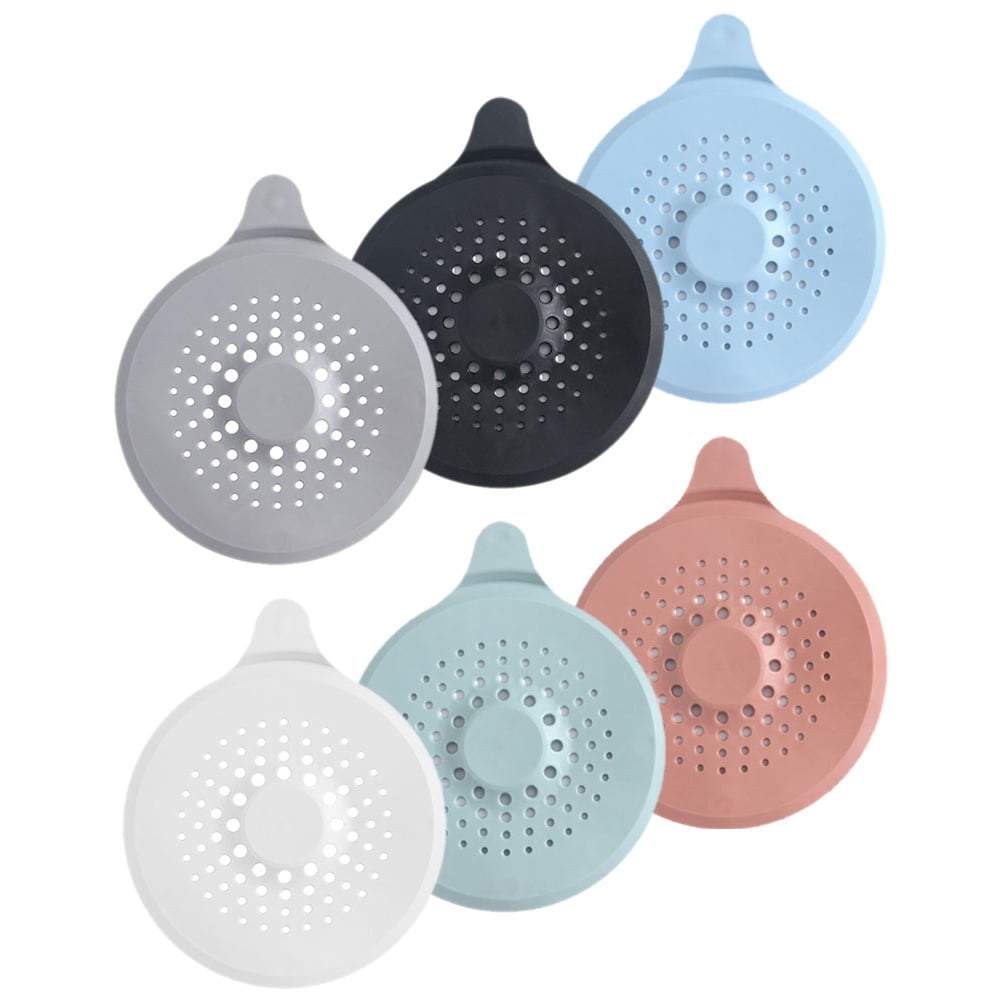 6pcs Drain Hair Catchers Prevent Clogging Plugs Bathroom Floor Drain