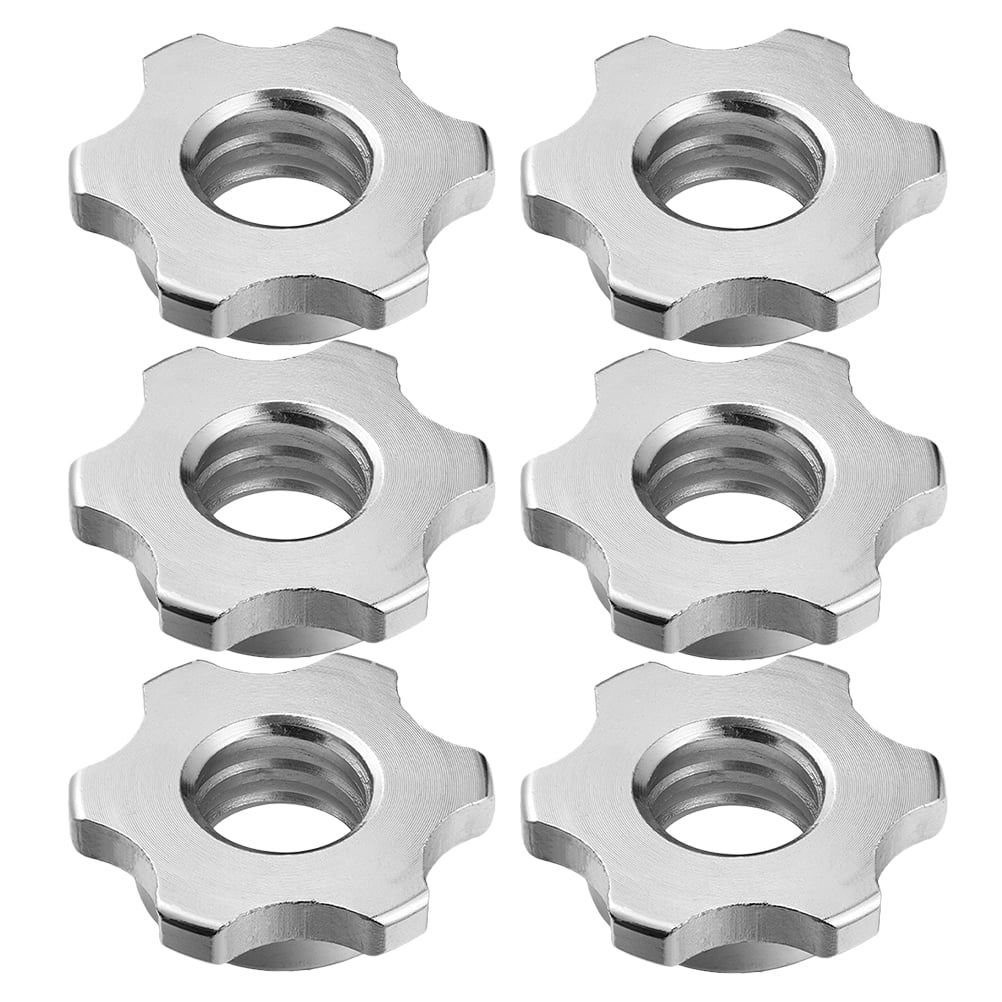 6pcs Dumbbell Locking Nut Selflocking Barbell Nut Barbell Lock Nut