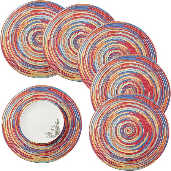 6pcs EVA Cup Mat Table Mat Round Colorful 380x2mm