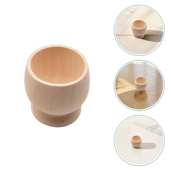 6pcs Easter Egg Display Stand Wooden Egg Tray Holder for DIY Easter Decorations Table Centerpieces Wooden Egg Cups for Kids