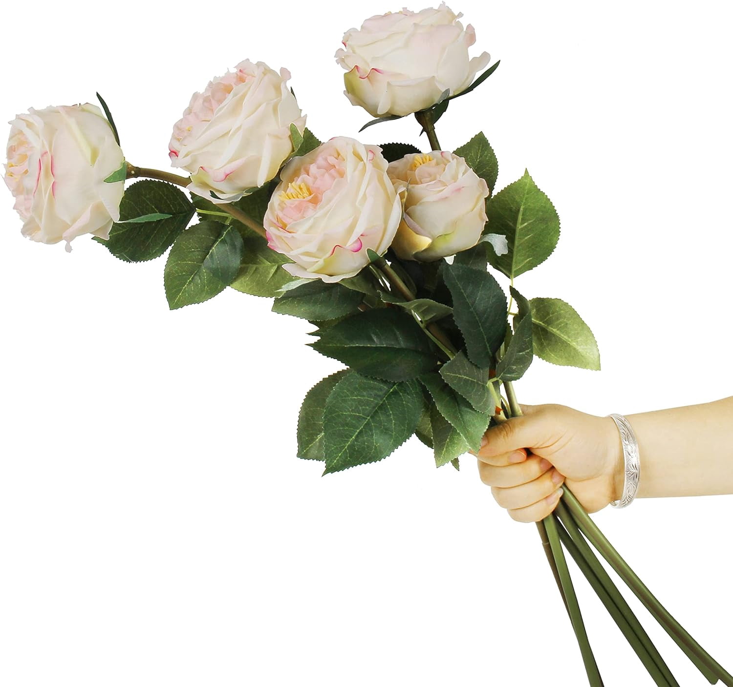 6pcs Eden Rose Artificial Flowers,24 Inch Super Long Stem David Austin ...