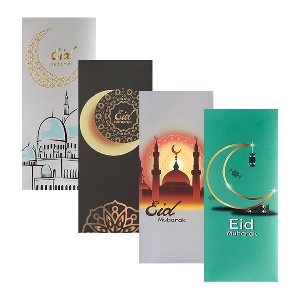 6pcs Eid Mubarak Envelopes Gift Money Ramadan Decorative Paper Package