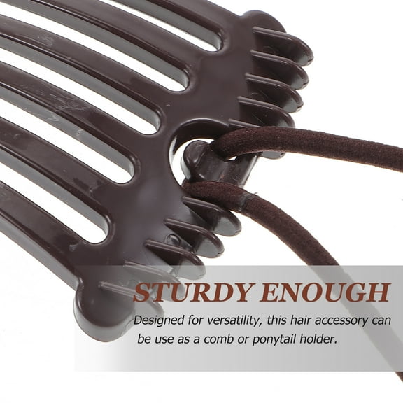 6pcs Elastic Band Hair Combs Hair Forks Clips Women Hair Style Combs with Band