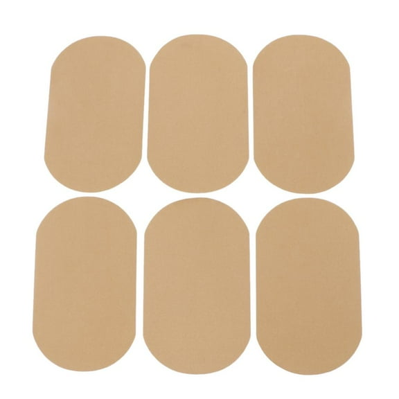 6pcs Elbow Knee Applique Elbow Patch Jeans Iron On Beige