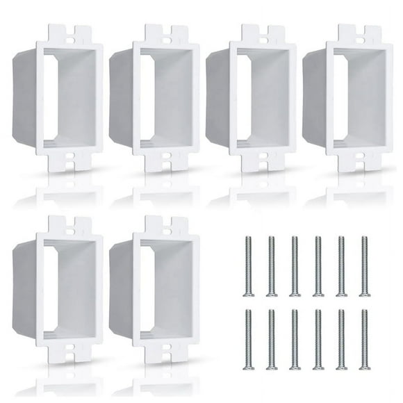 6pcs Electrical Outlet Box Extender,Single Gang Extender with 12pcs Screws 1 Switch Unit Receptacle