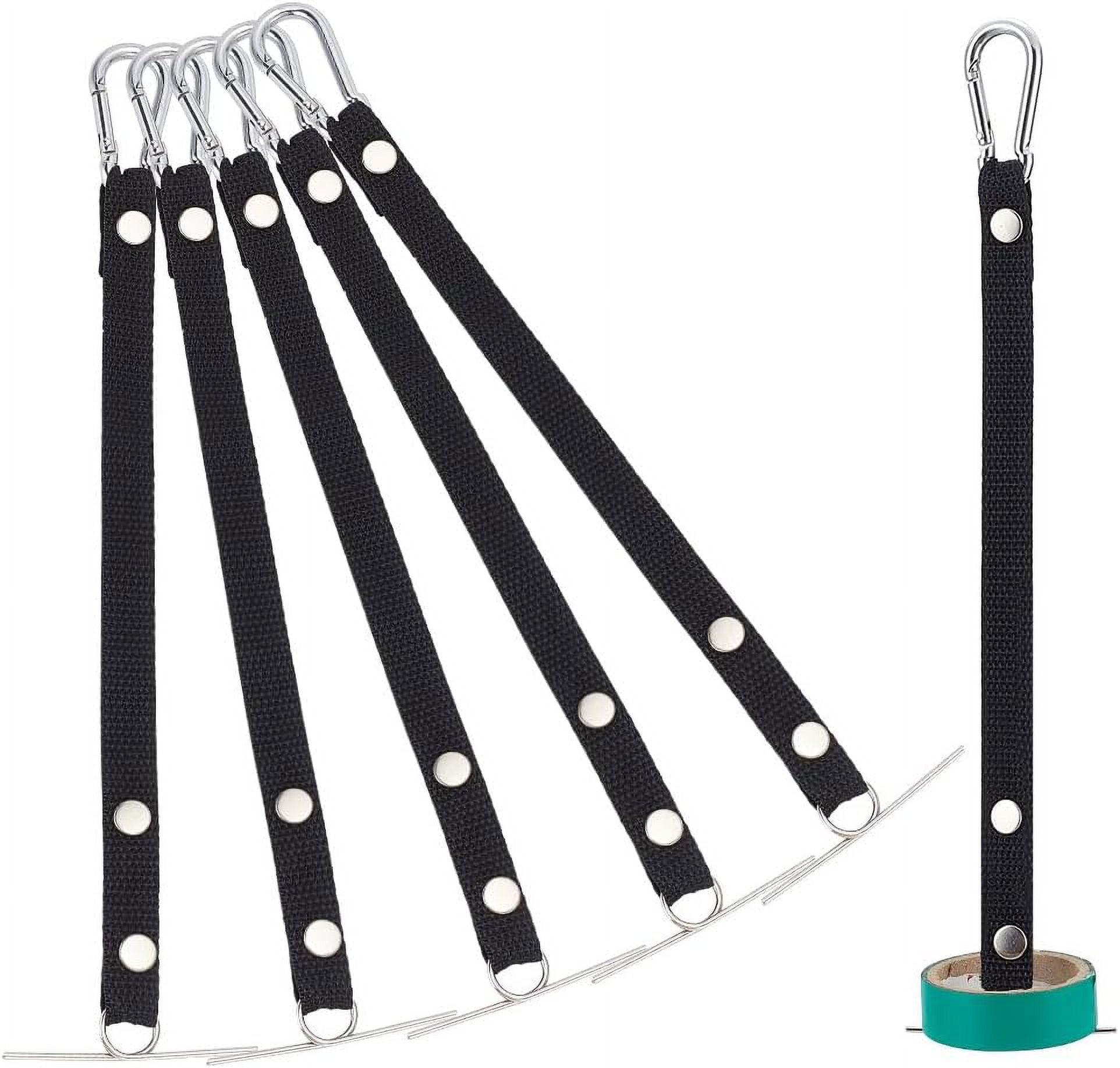 6pcs Electrical Tape Holder Black Electrical Tape Hooks Polyester