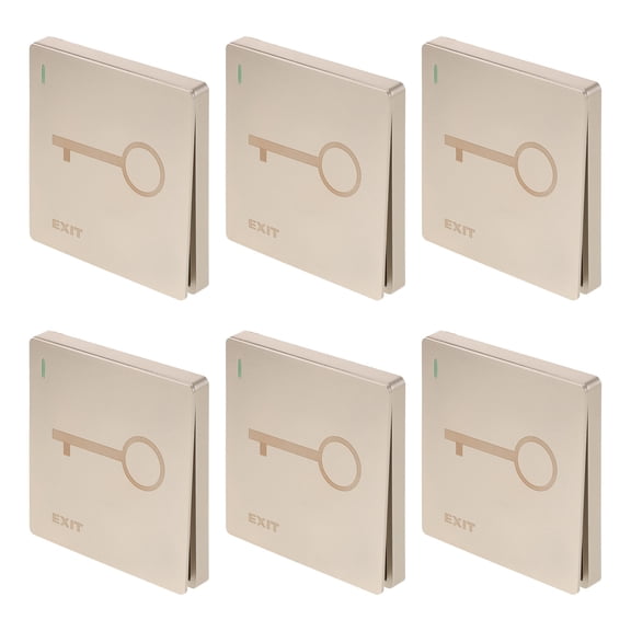 6pcs Exit Push Button Press to Exit Switch for Door Access - Doorbell Switch Replacement 86 Type Door Release Button Resettable for Secured Home & Commercial Settings