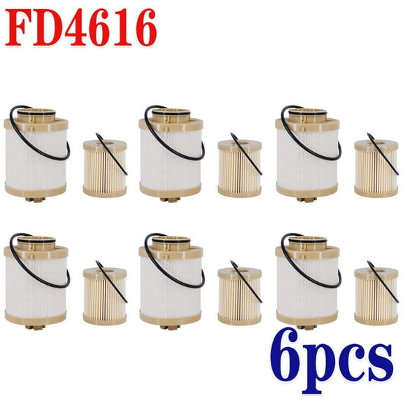 6pcs FD4616 Diesel Fuel Filter Replace For 03-05 Ford Excursion 6.0L Powerstroke