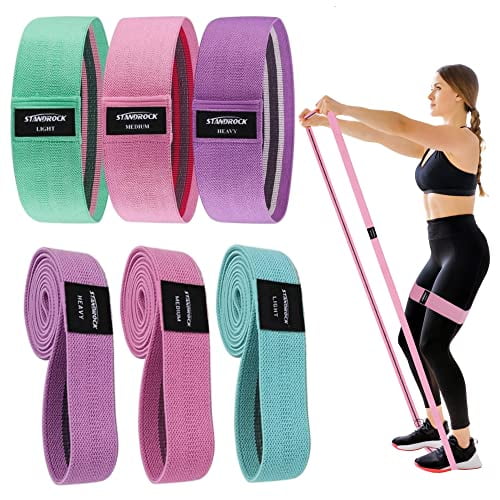 6pcs Fabric Resistance Band Set for Working Out 3pcs Long Resistance Booty Bands Full Body Elastic Bands for Exercise Workout Bands Walmart