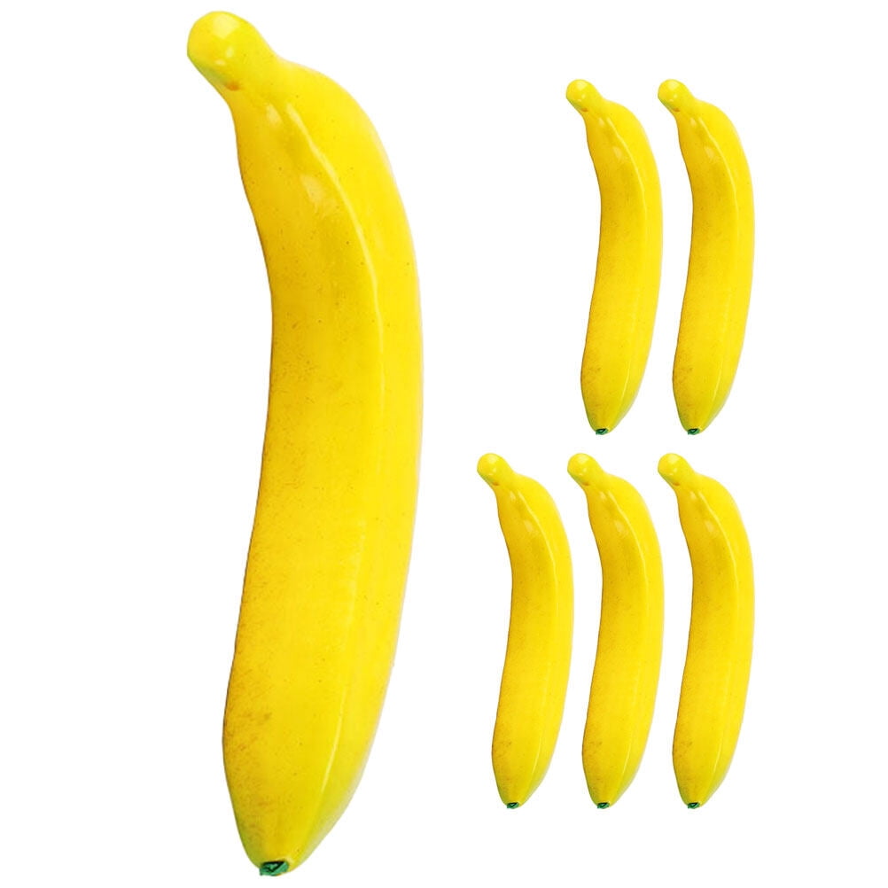 6pcs Fake Banana Photography Props Artificial Banana Lifelike Fruit