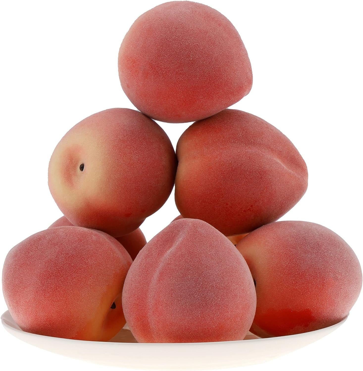 6pcs Fake Peach Decorations Artificial Peaches Realistic Peaches Fake