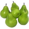 thumbnail image 1 of 6pcs Fake Pears Artificial Fruits Vivid Green Pear for Home Fruit Shop Supermarket Desk Office Restaurant Decorations Or Props (Green), 1 of 3