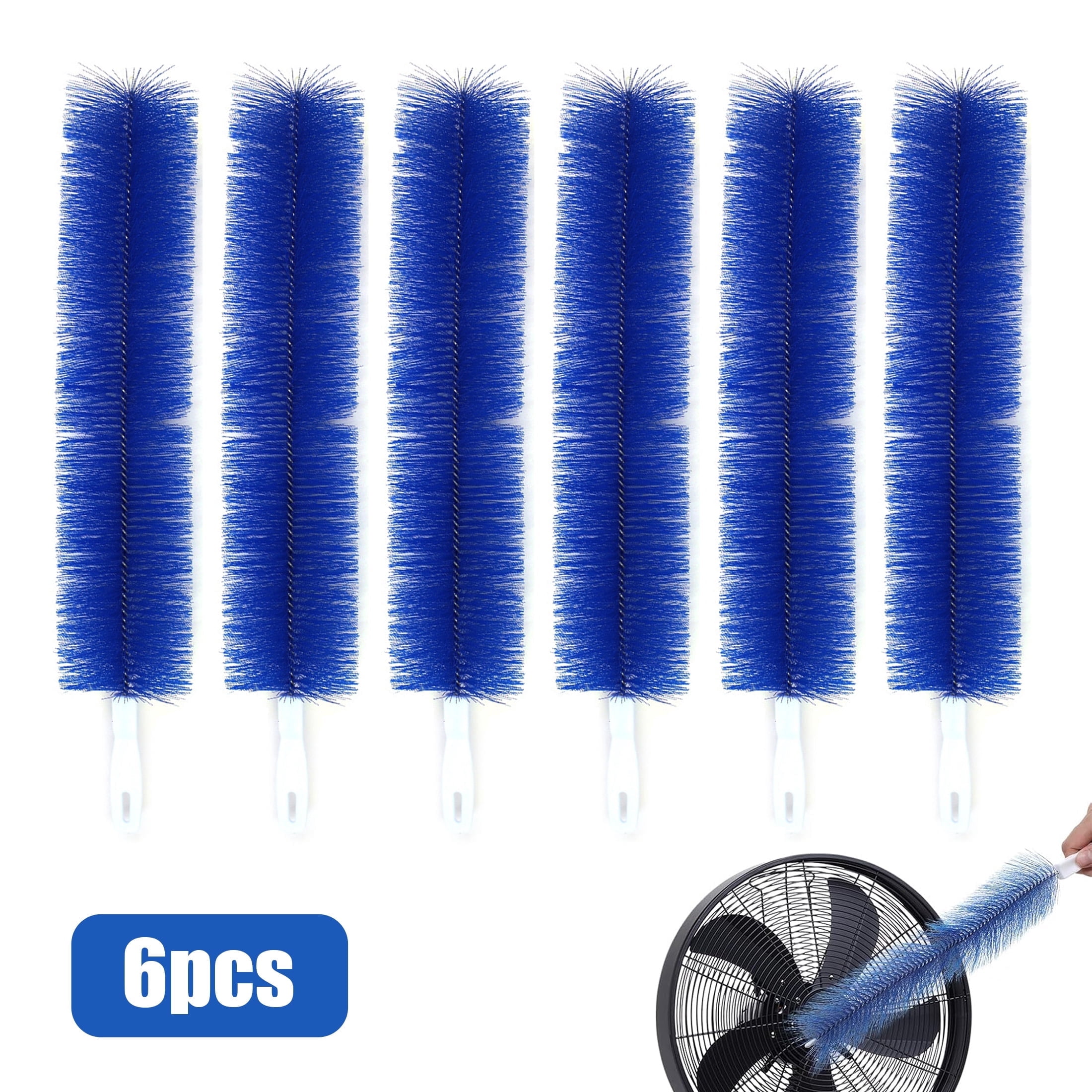 6pcs Fan Cleaning Brush, TSV Bendable Cobweb Duster, Flexible Fan Cleaner, Microfiber Crevice Dust Collector for Box Fan, Floor Fan, Stand Up Fan