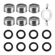 6pcs Faucet Aerator Stainless Steel Sink Aerator Replacement Parts Mini Bathroom Faucet Filter with Gasket for Kitchen Bathroom