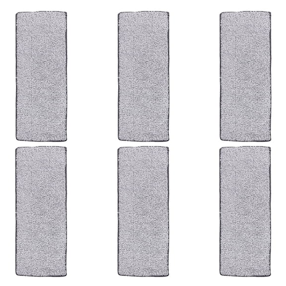 6pcs Fiber Cleaning Mop Pads Replacement Dust Wet Mop Reusable Mopping Pads
