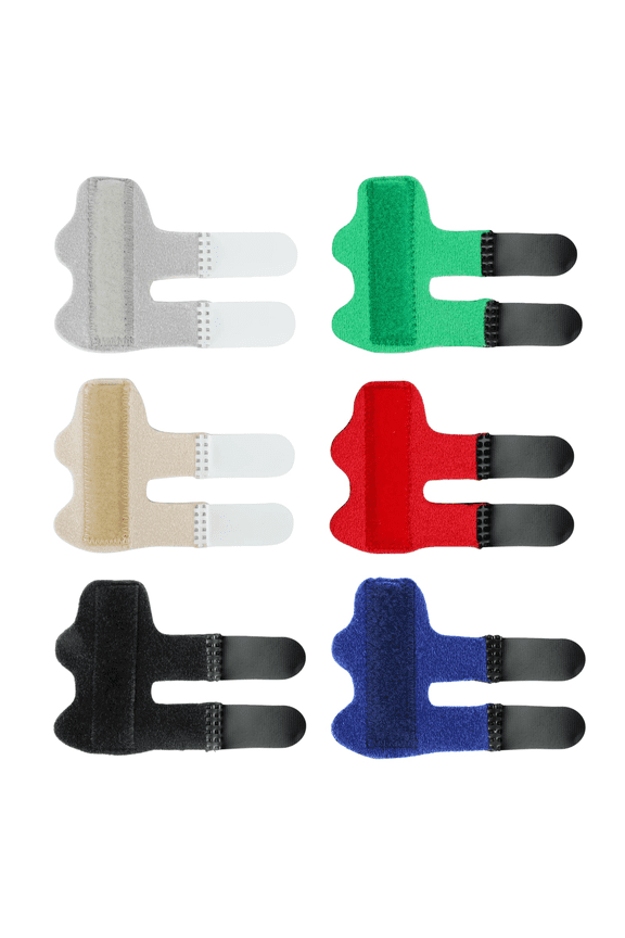 6pcs Finger Splint, Trigger Finger Splint with Belt-in Aluminum Splint & Adjustment Tape Stick, Finger Brace to Recovery, Sports Injury, Finger Broken, Strained, Sprained, for Thumb, Index, Midd