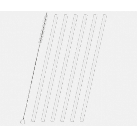 6pcs Fit for Stanley 40oz Long Cup Transparent Replacement Straw Travel Tumbler