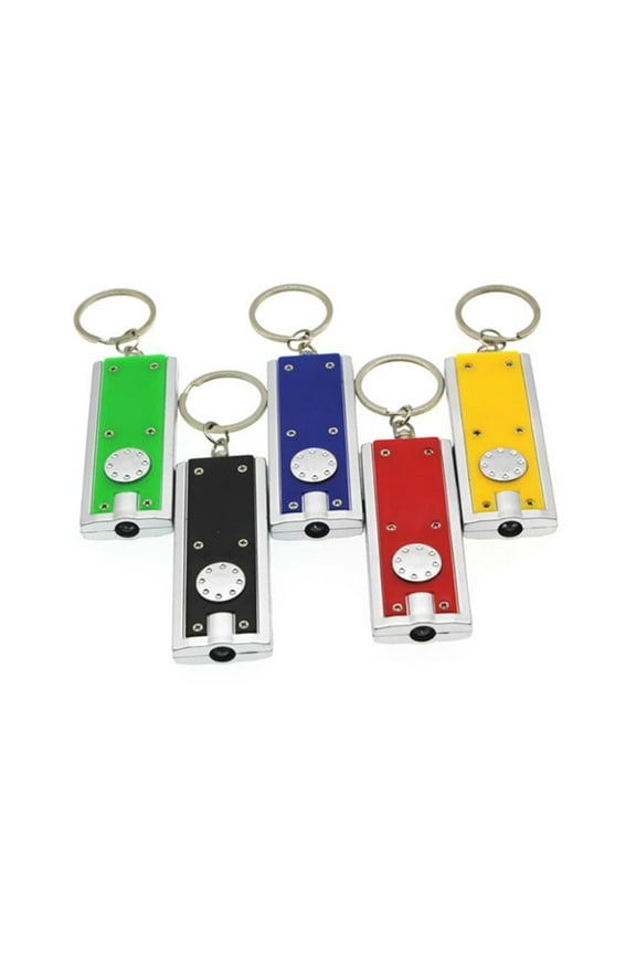 6pcs Flashlight Keychains Unique Key Holder LED Key Ring Key Decoration Small Gift for Men Women Adults (Mixed Color)