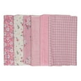 thumbnail image 1 of 6pcs Floral Assorted Pre Cut Cotton Fabric Quilt Sewing Bundle Square Fat DIY, 1 of 11