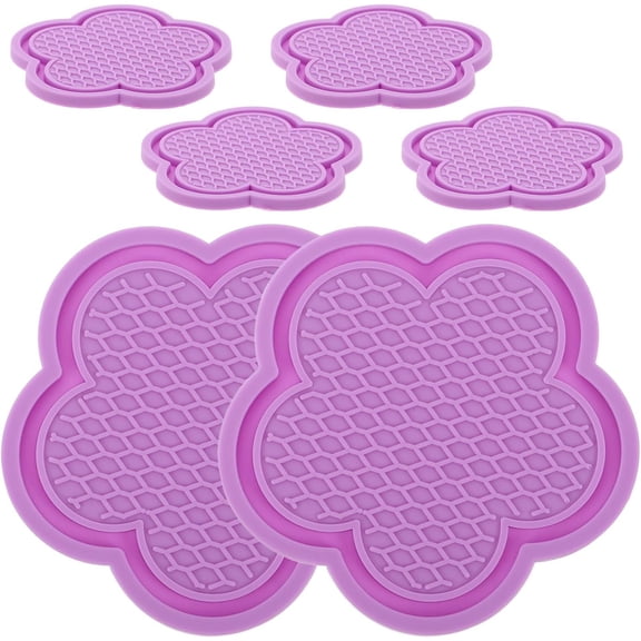 6pcs Flower Car Cup Holder Coasters for Women - Automotive Drink Cupholder Insert - Auto Accessories for Women & Men - Car Beverage Coaster (Pink)