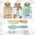 thumbnail image 1 of 6pcs Flower Kitchen Wall Decor Wood Sign Eat Sign Fork Spoon Wall Decor Hanging Plaques Farmhouse Cutting Board Sign with Hemp Rope for Home Kitchen Dining Living Room Bar Cafe, 1 of 8