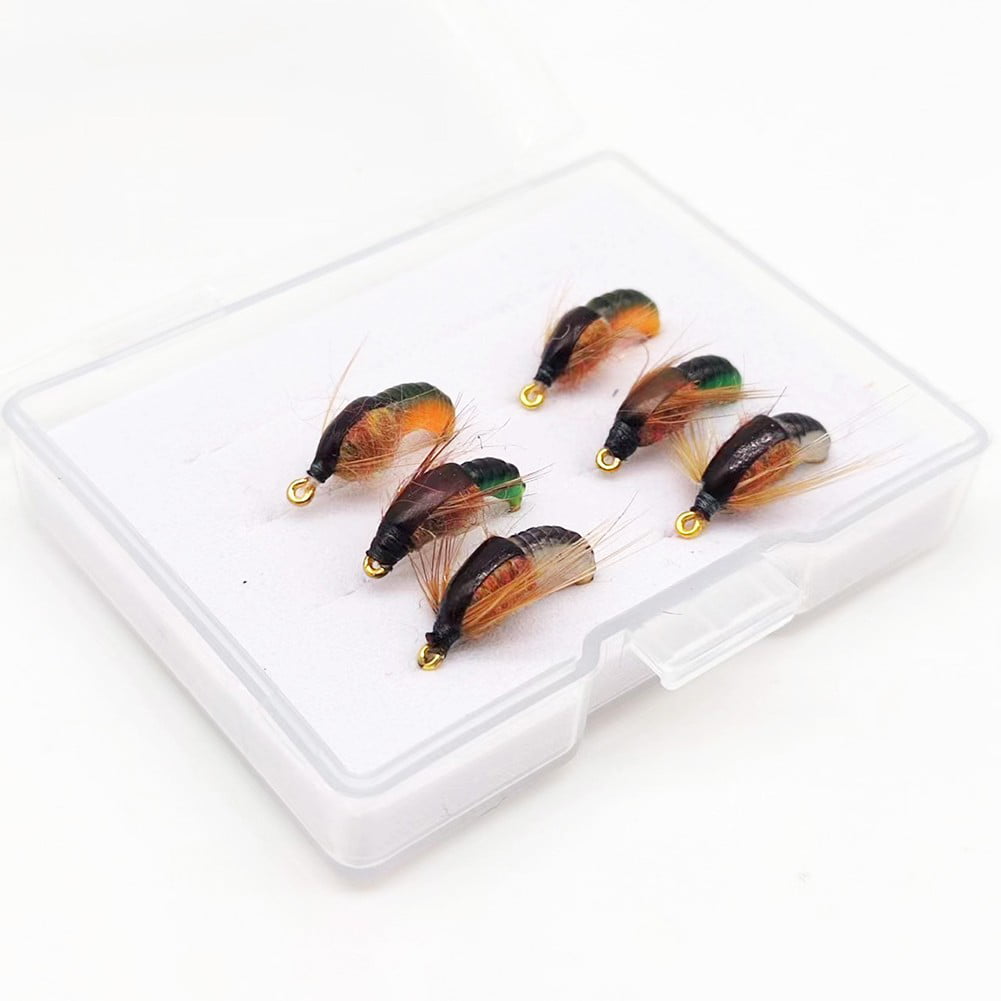 6pcs Fly Fishing Fly Hook Lures Nymph Bait For Pike Bass Trout Almon Carp  Carp 