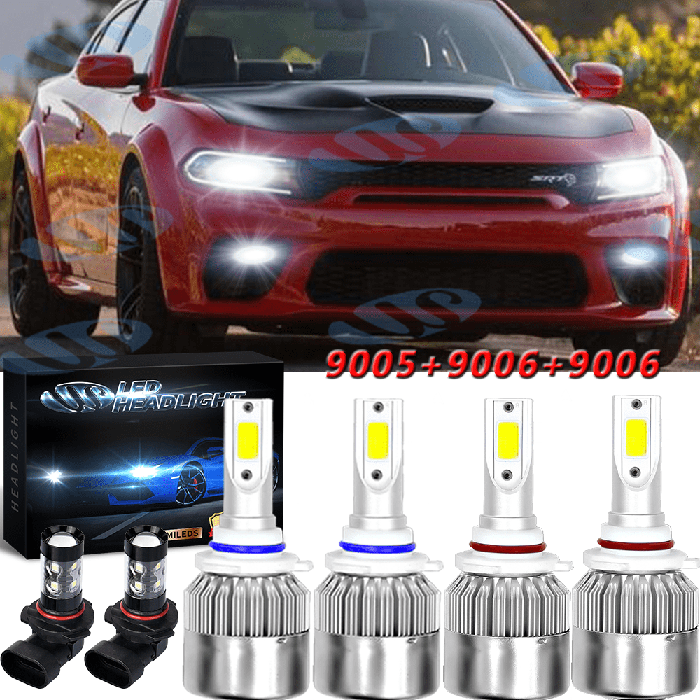 6pcs For 2006 2007 2008 2009 Dodge Charger LED Headlights Fog Light Bulbs 6000K - Walmart.com 6pcs For 2006 2007 2008 2009 Dodge Charger LED Headlights Fog Light Bulbs 6000K - Walmart.com